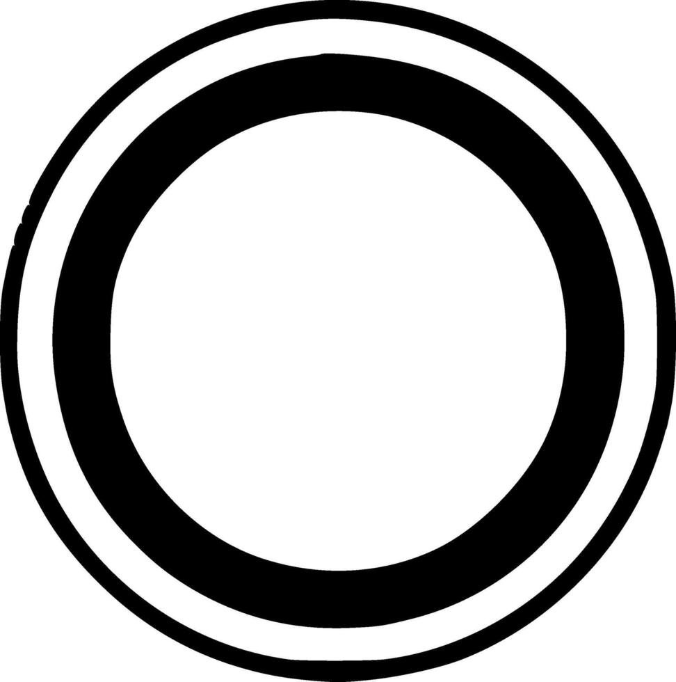 Circle Frame, Black and White illustration vector