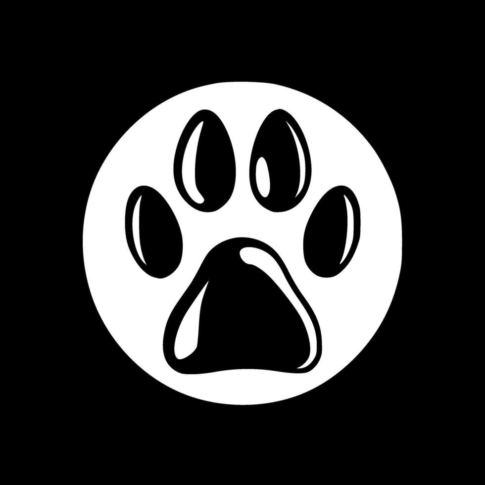 Dog Paws, Minimalist and Simple Silhouette - illustration vector