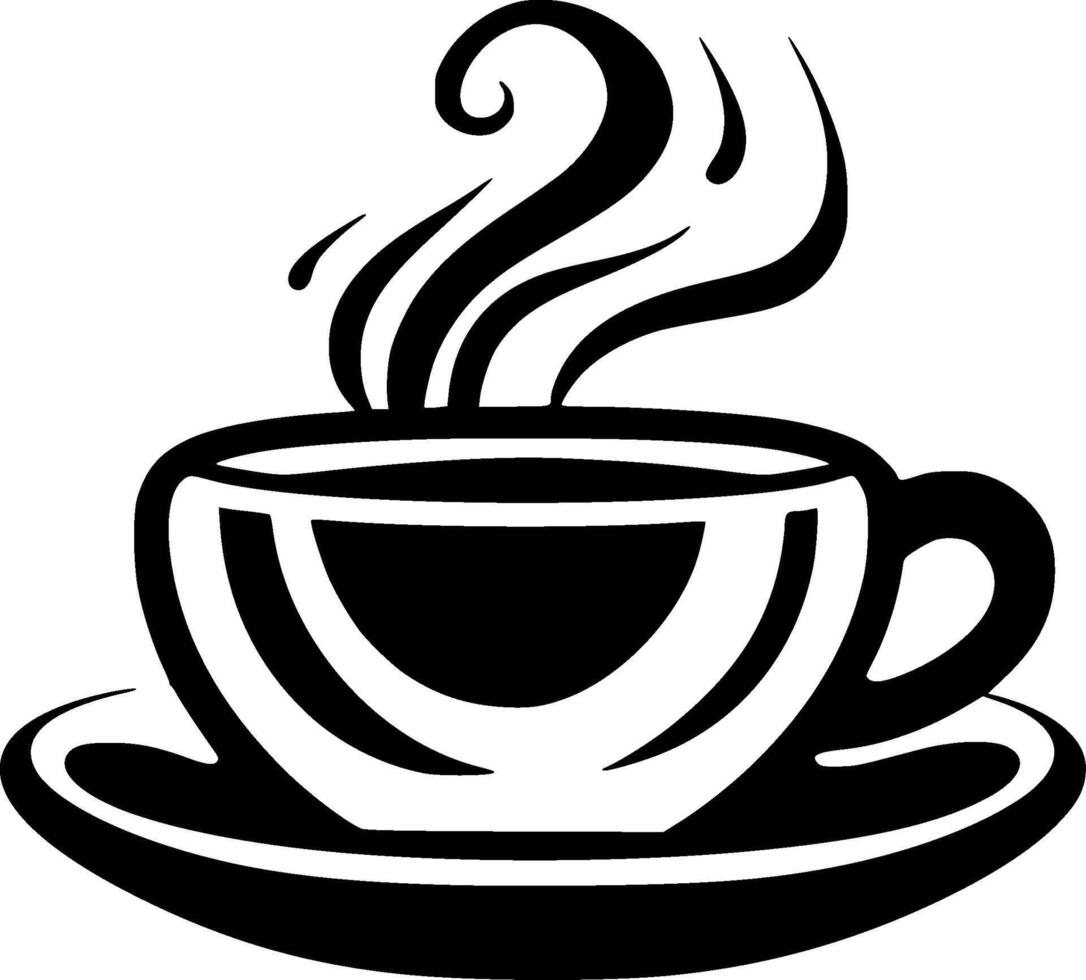 Coffee, Minimalist and Simple Silhouette - illustration vector