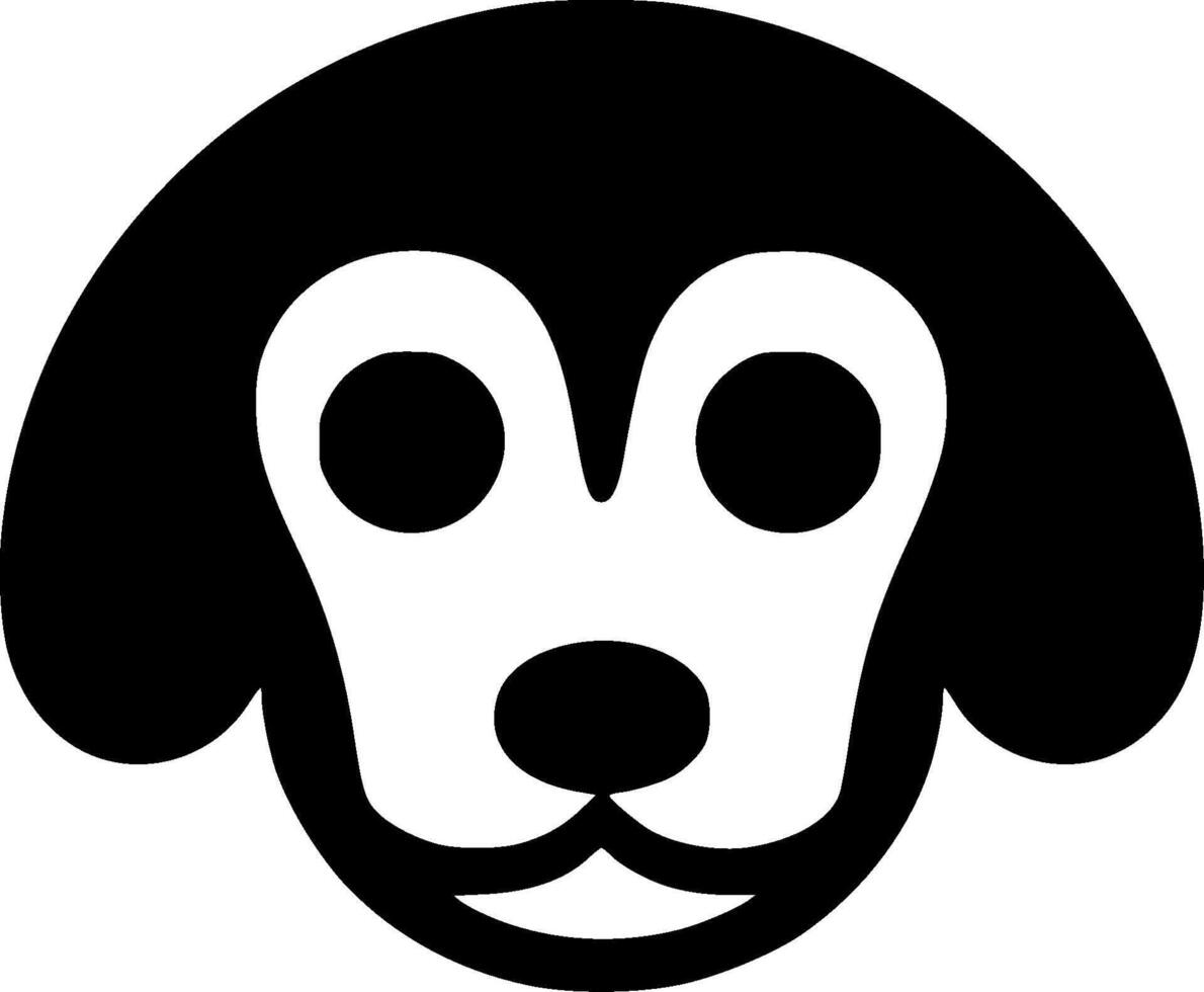Dog, Minimalist and Simple Silhouette - illustration vector