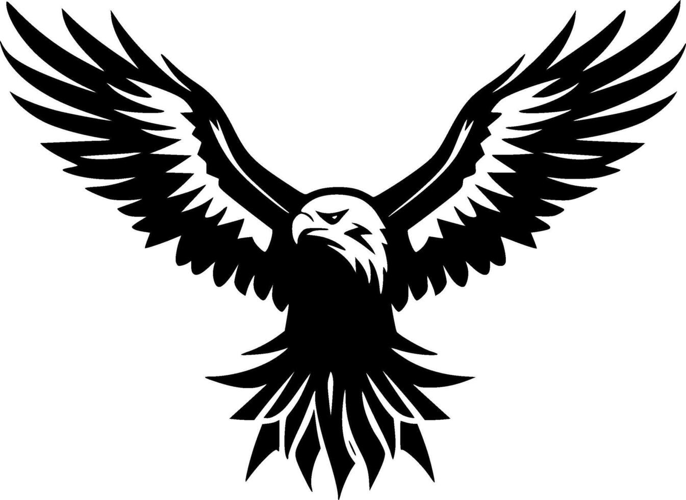 Eagle, Minimalist and Simple Silhouette - illustration vector