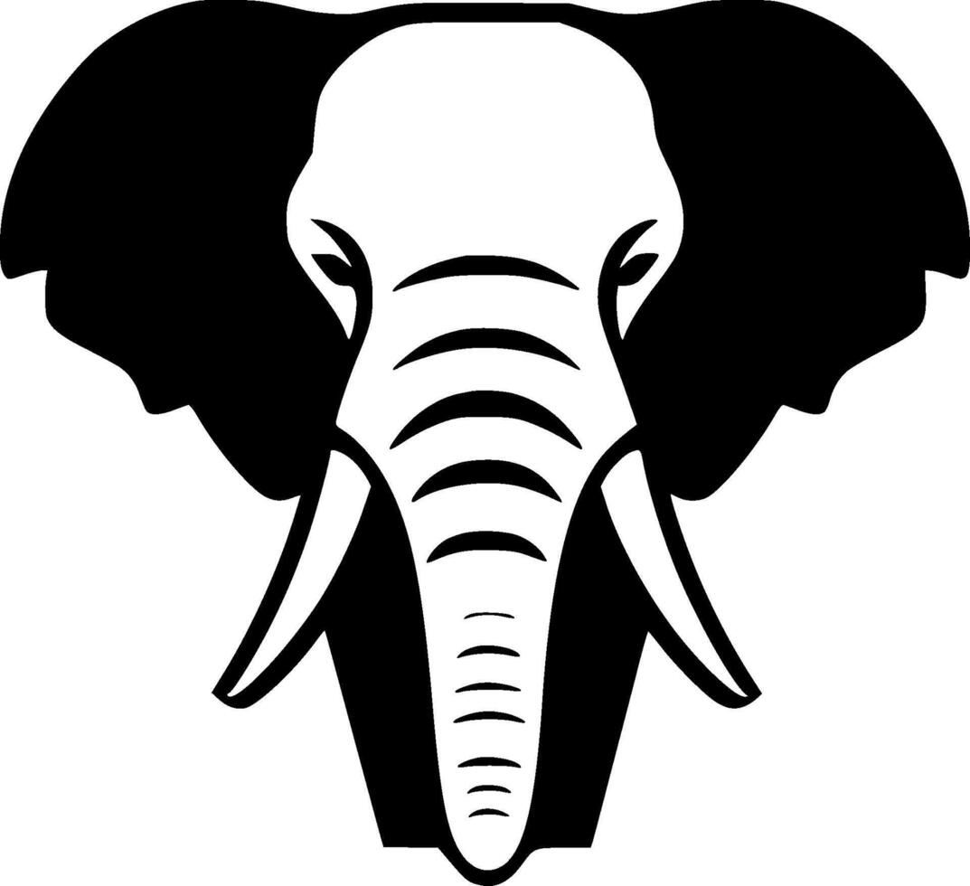 Elephant, Minimalist and Simple Silhouette - illustration vector