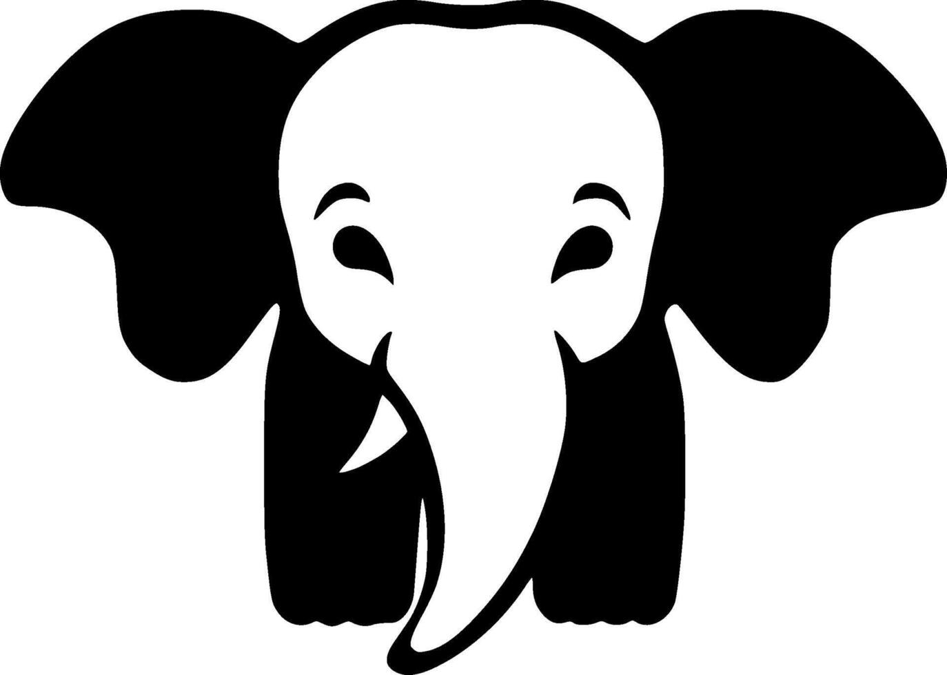 Elephant - Minimalist and Flat Logo - illustration vector