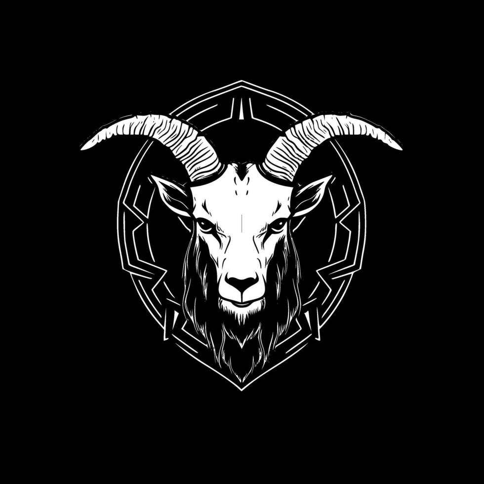 Goat, Minimalist and Simple Silhouette - illustration vector