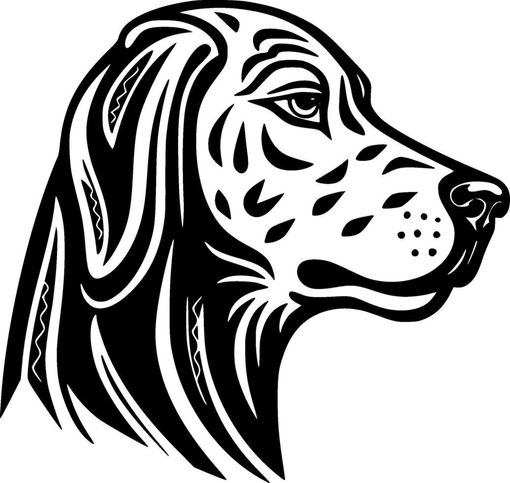 Dalmatian, Black and White illustration vector