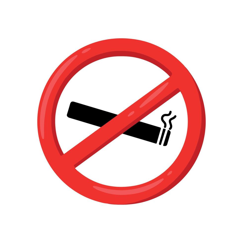 No smoking sign isolated on white background illustration for your design vector
