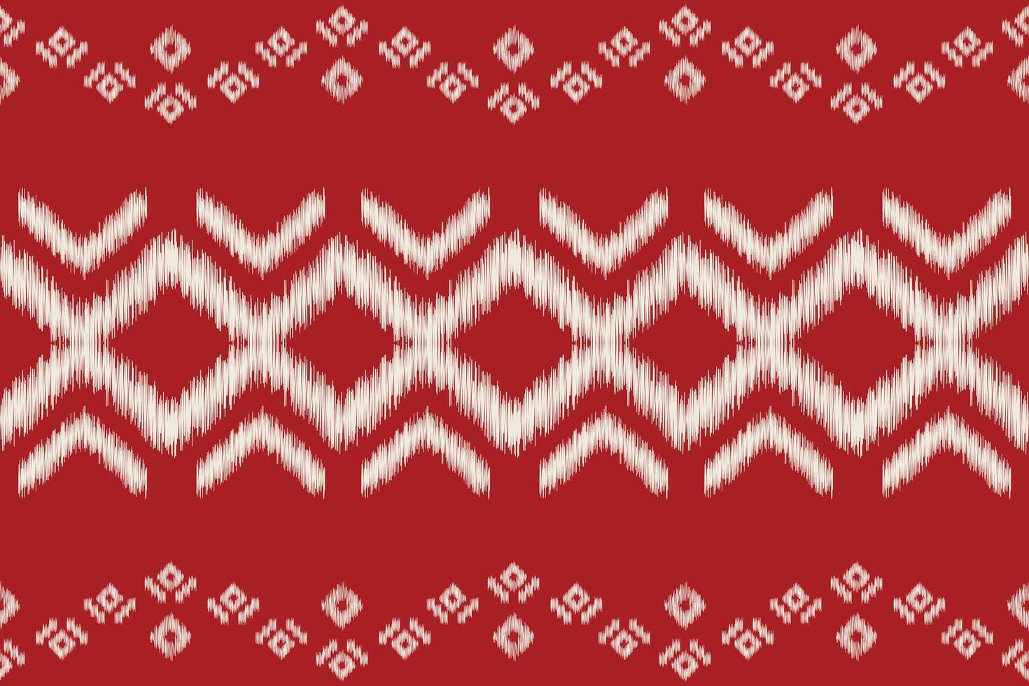 Traditional Ethnic ikat motif fabric pattern geometric style.African Ikat embroidery Ethnic oriental pattern red background wallpaper. 6.8.24 -1 vector