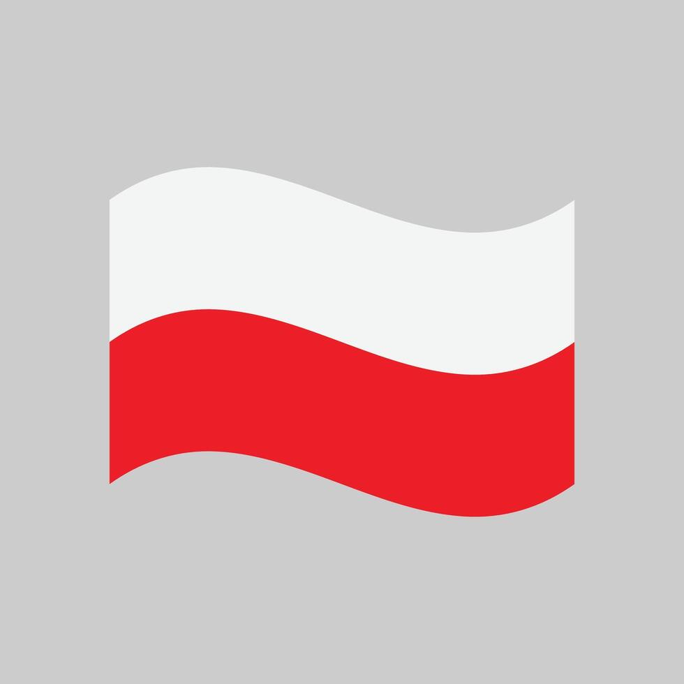 Waving flag of Poland illustration. vector