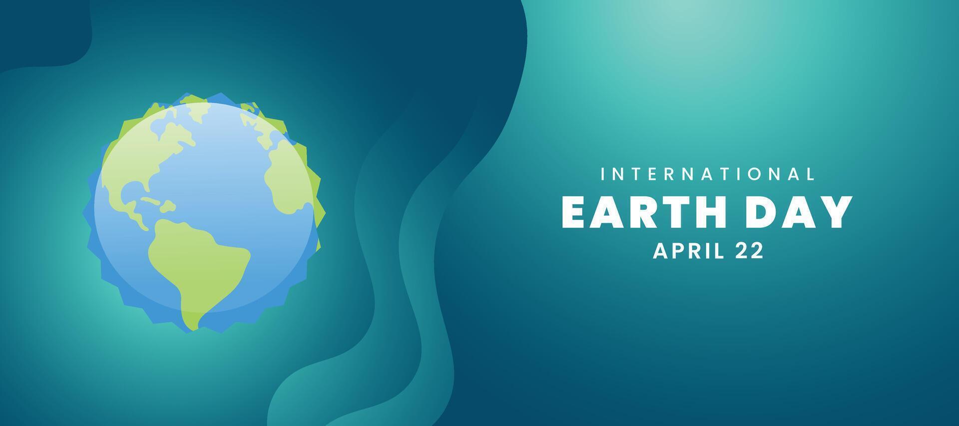 Earth day illustration. Concept for banner graphic design, print, marketing , and presentation. vector