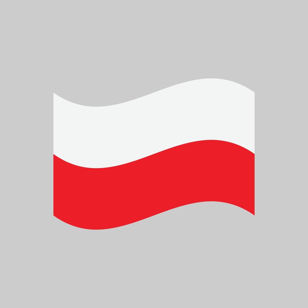 Waving flag of Poland illustration. vector