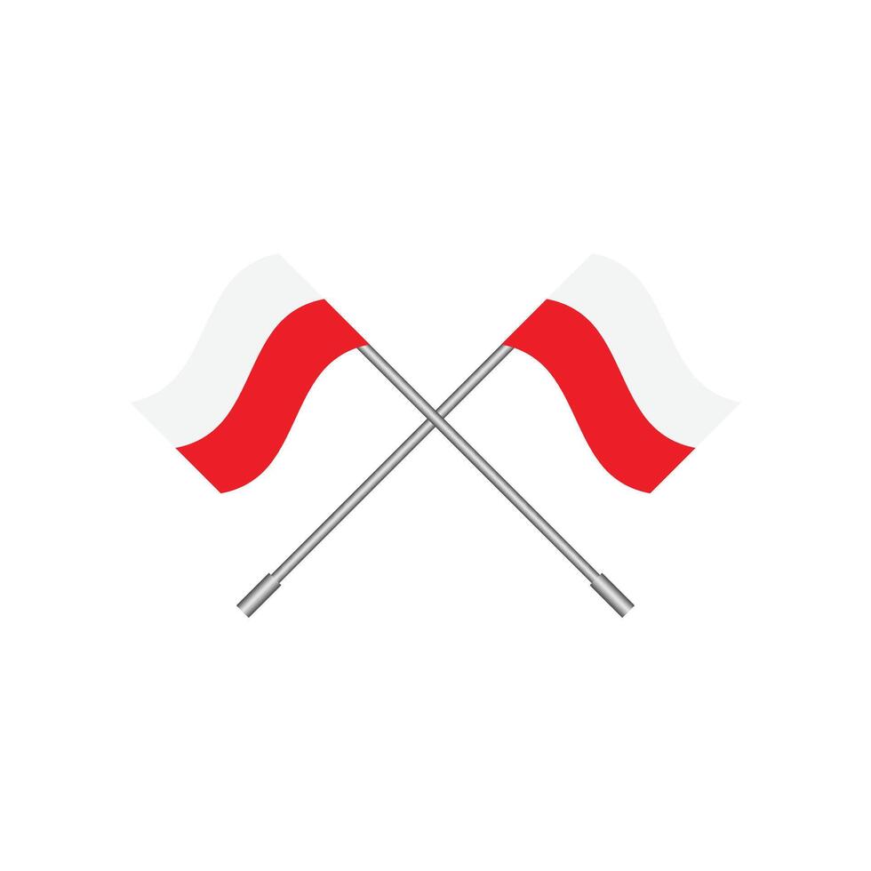 Waving flag of Poland illustration. vector
