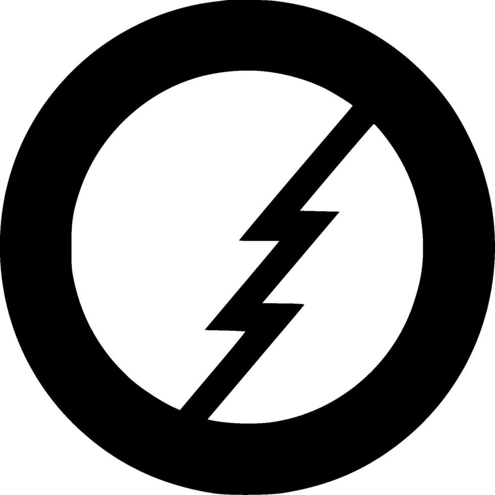 Lightning - Minimalist and Flat Logo - illustration vector