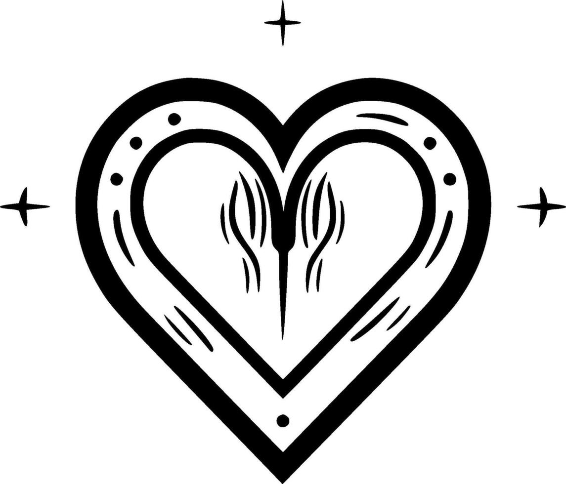Heart - Minimalist and Flat Logo - illustration vector