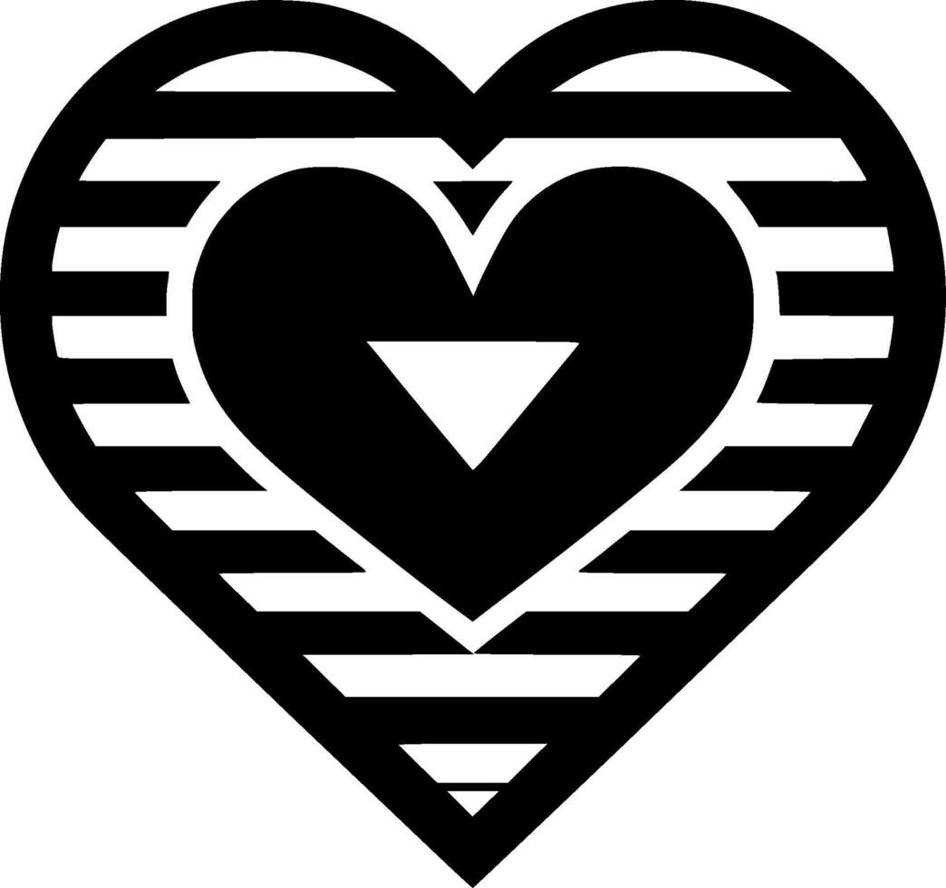 Heart, Minimalist and Simple Silhouette - illustration vector