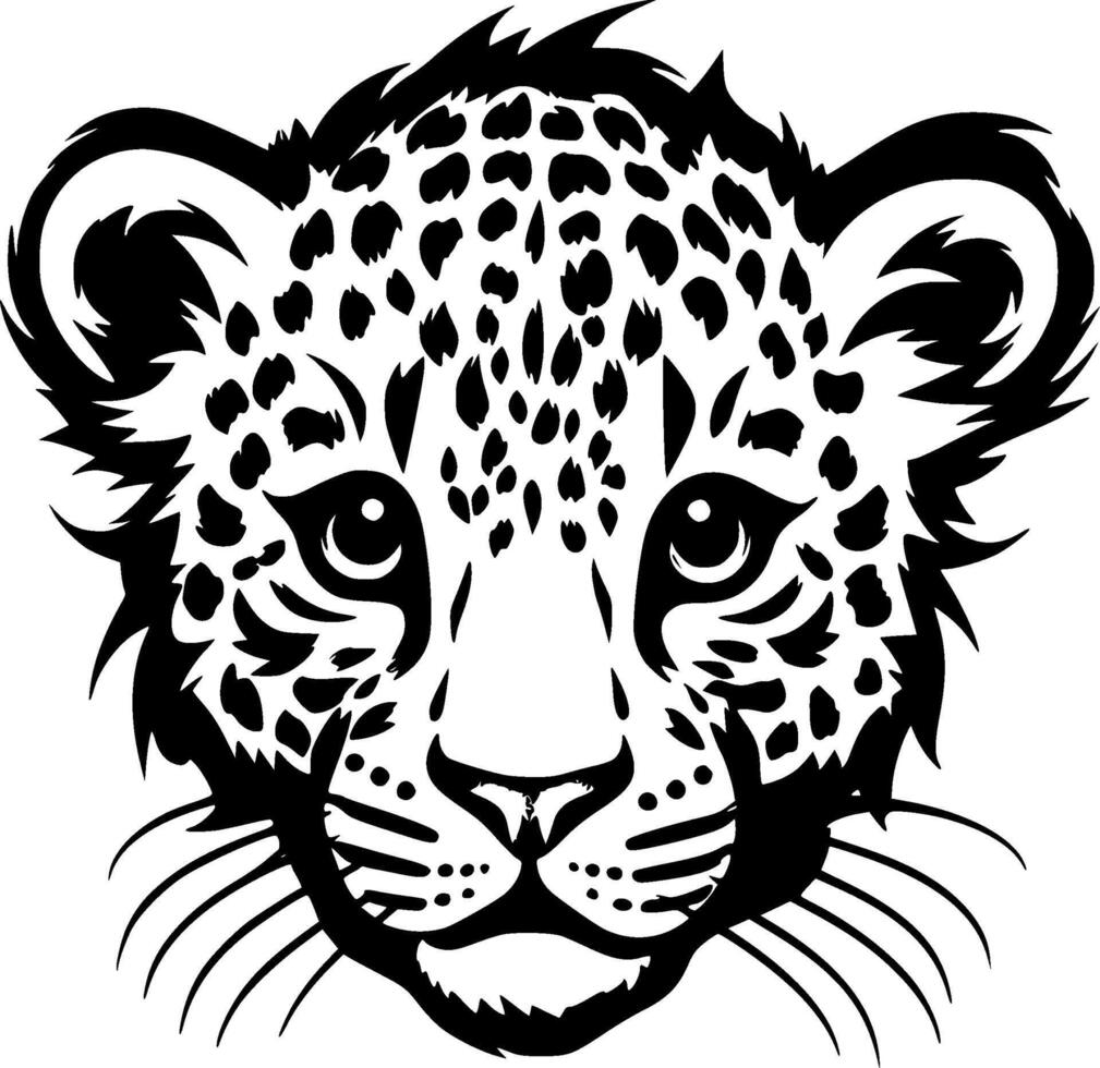 Leopard Baby - Minimalist and Flat Logo - illustration vector