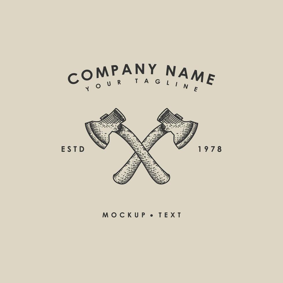 Retro vintage engraving style. Old emblem logo and vintage design illustration vector