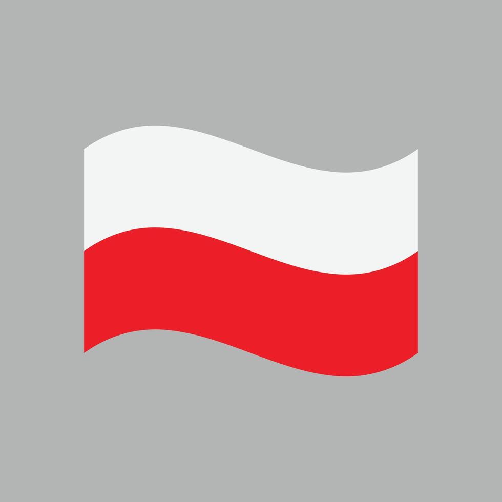 Waving flag of Poland . vector