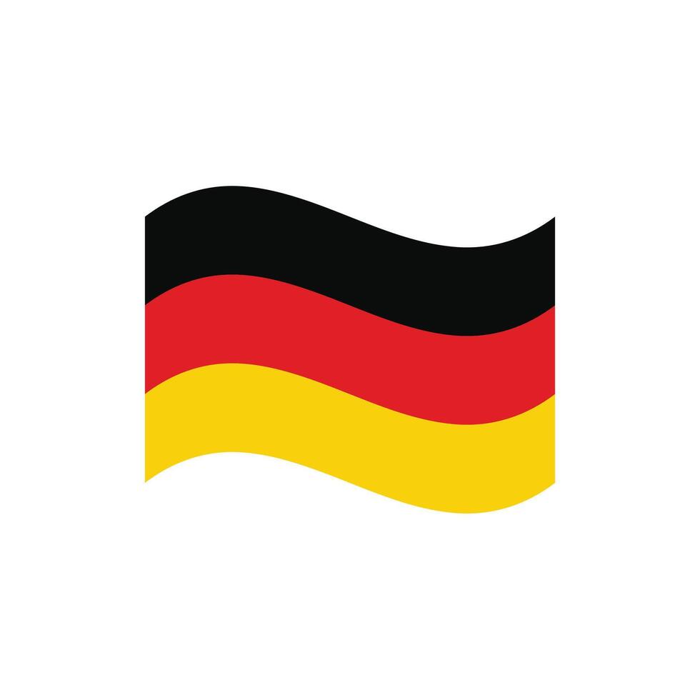 Waving flag of Germany . vector