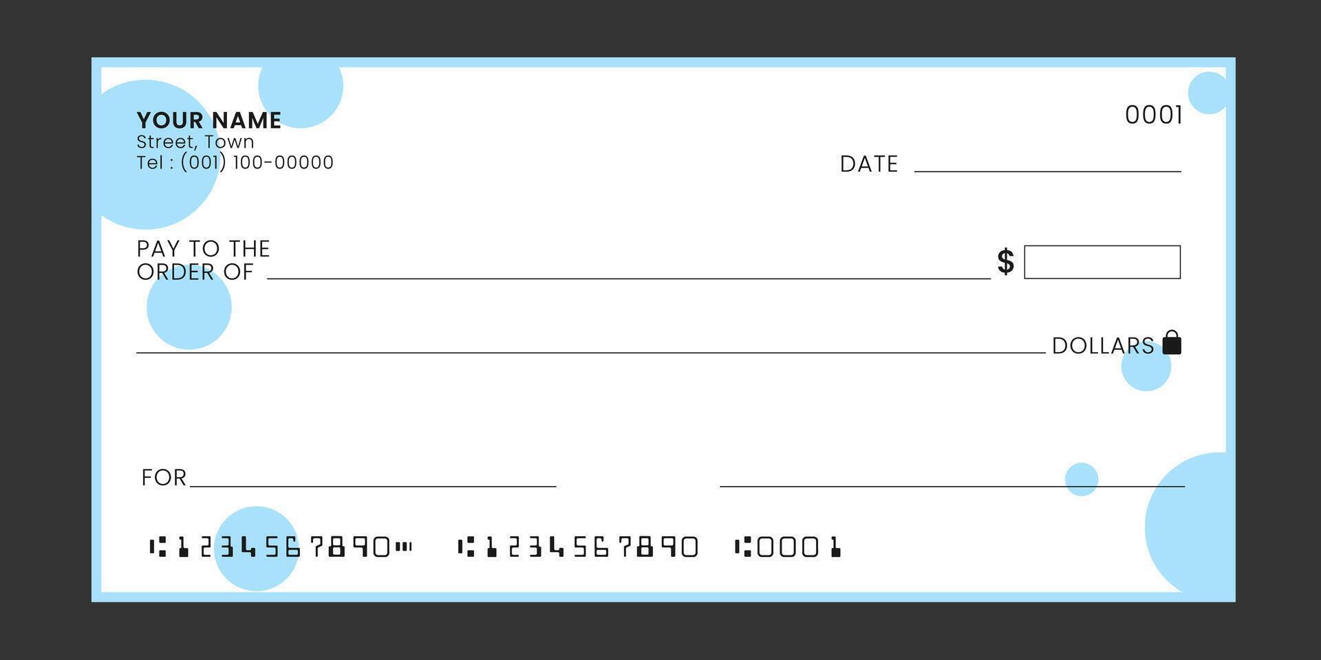 Cheque, Chequebook template. Blank bank cheque. Background for banknote design, Voucher, Gift certificate, Coupon, ticket, money vector