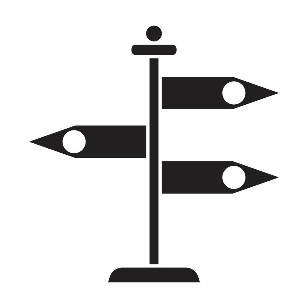 Signpost icon on white background vector