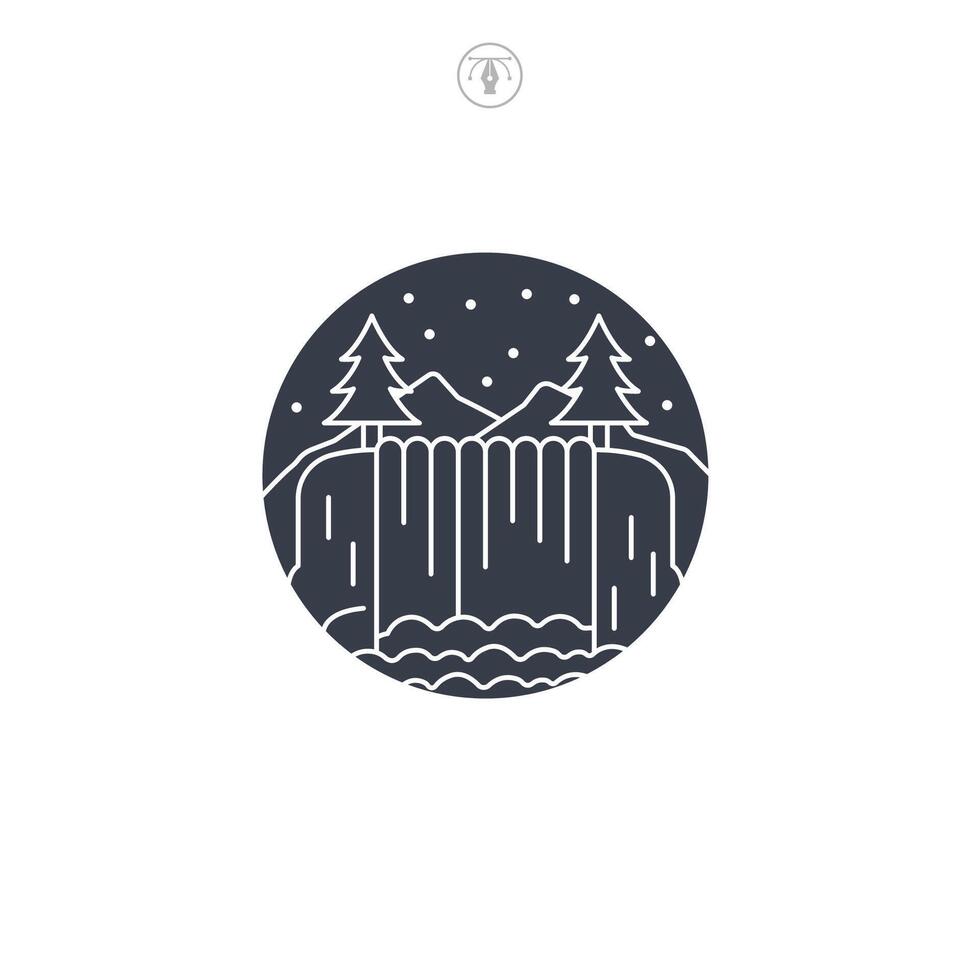Waterfall icon symbol illustration isolated on white background vector