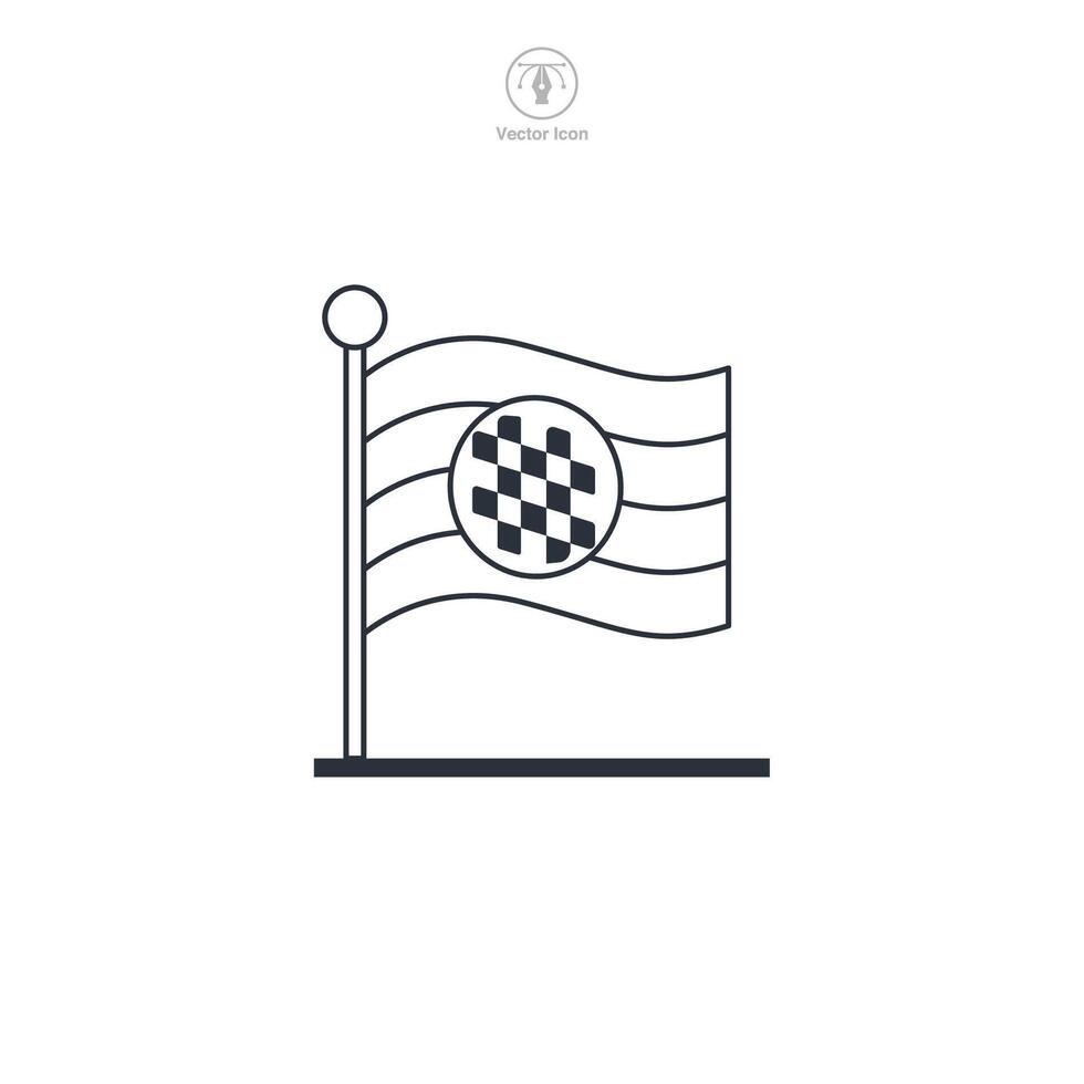 Bavarian Flag icon symbol illustration isolated on white background vector