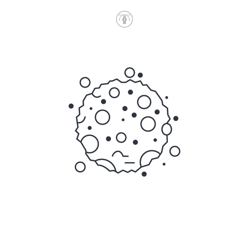 Asteroid icon symbol illustration isolated on white background vector