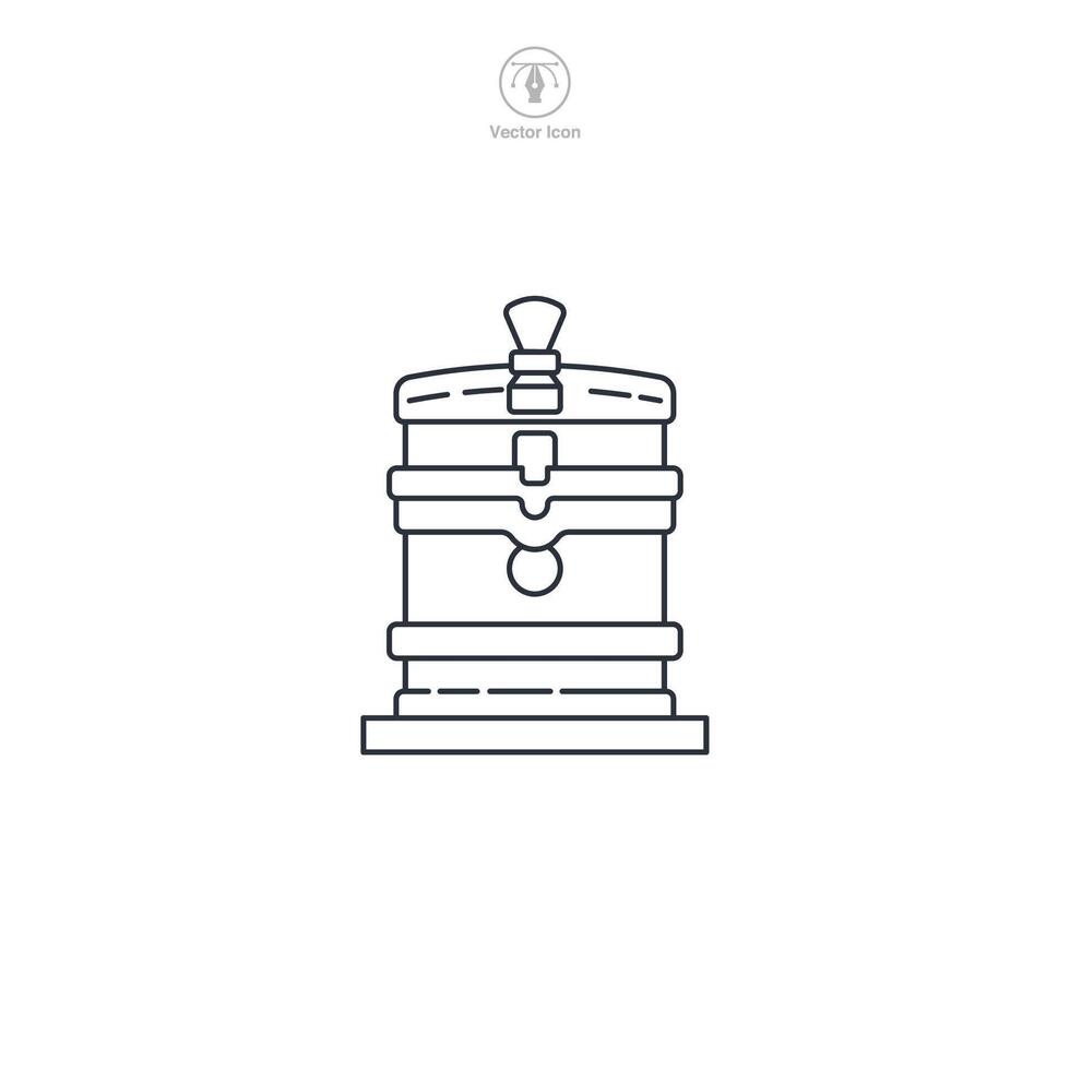 Beer Keg icon symbol illustration isolated on white background vector