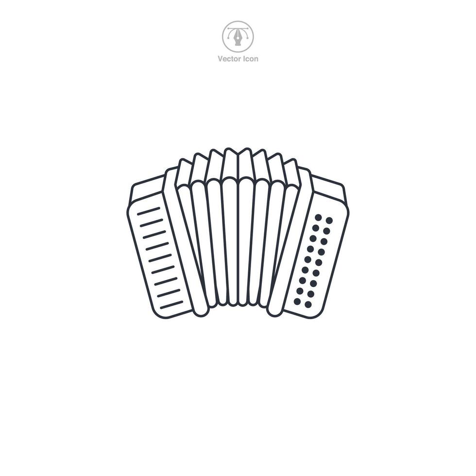 Accordion icon symbol illustration isolated on white background vector