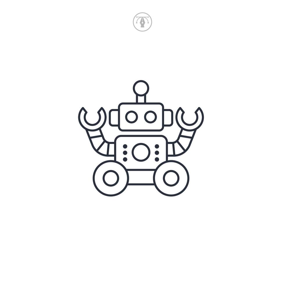 Toy robot icon symbol illustration isolated on white background vector
