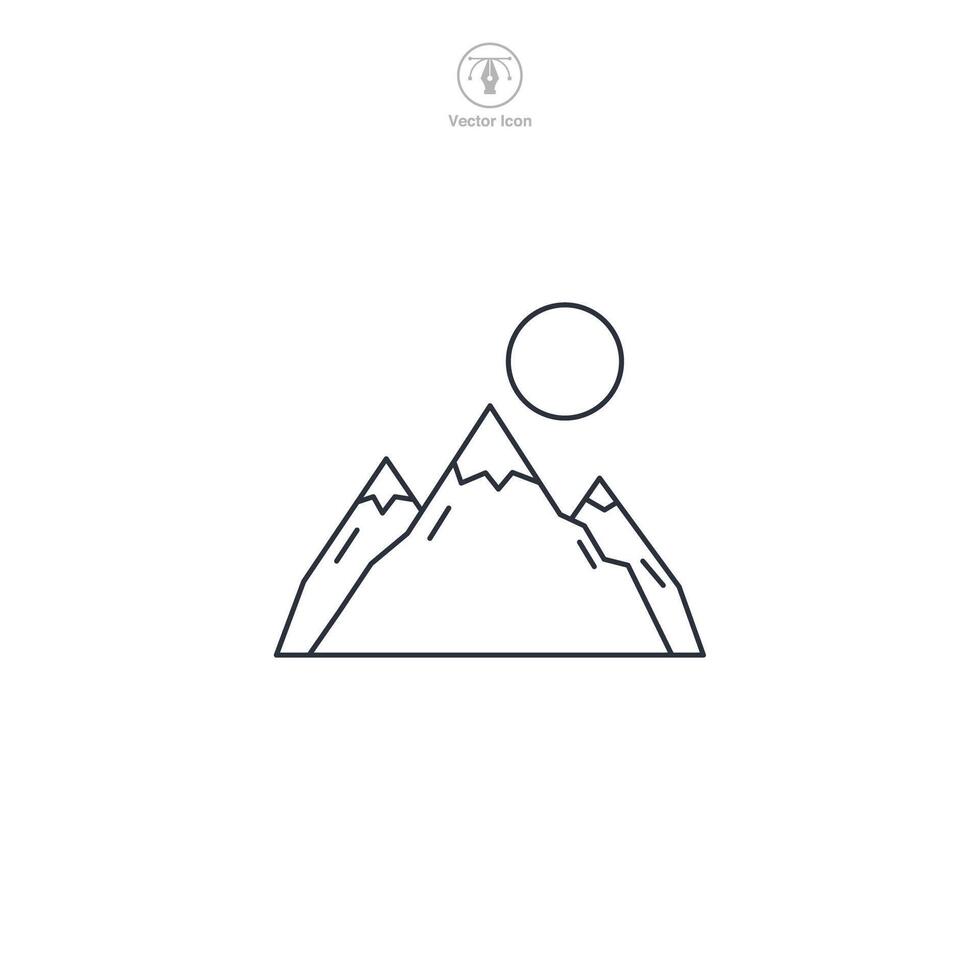 Mountain icon symbol illustration isolated on white background vector