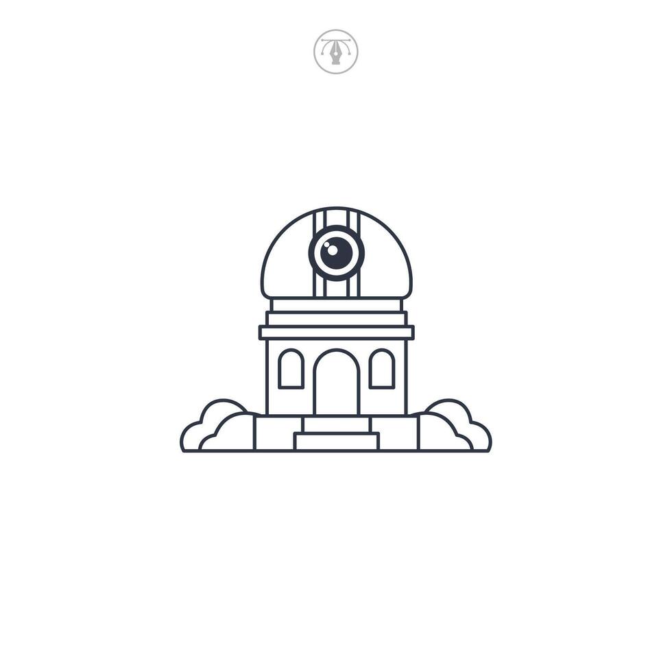 Observatory icon symbol illustration isolated on white background vector