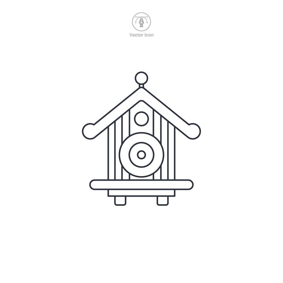 Cuckoo Clock icon symbol illustration isolated on white background vector