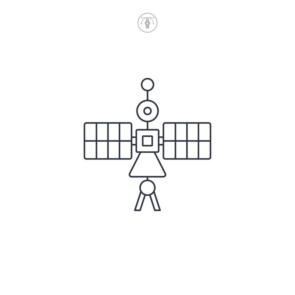 Satellite icon symbol illustration isolated on white background vector