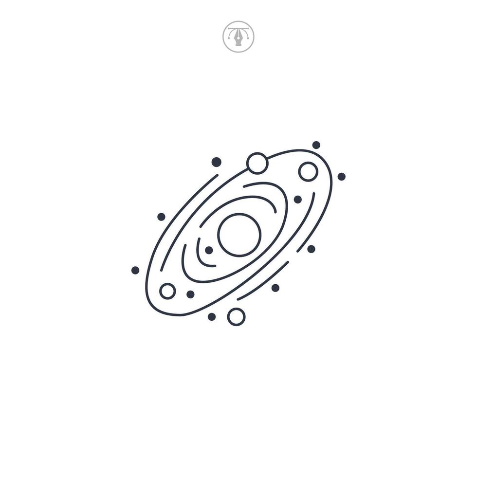 Galaxy icon symbol illustration isolated on white background vector