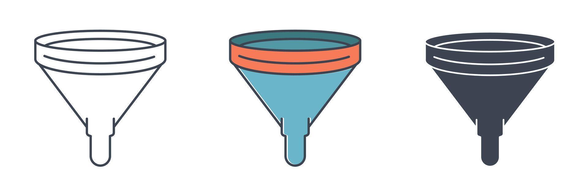 Funnel icon symbol illustration isolated on white background vector
