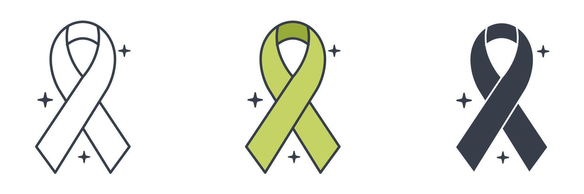 World Peace Day Ribbon icon symbol logo illustration isolated on white background vector