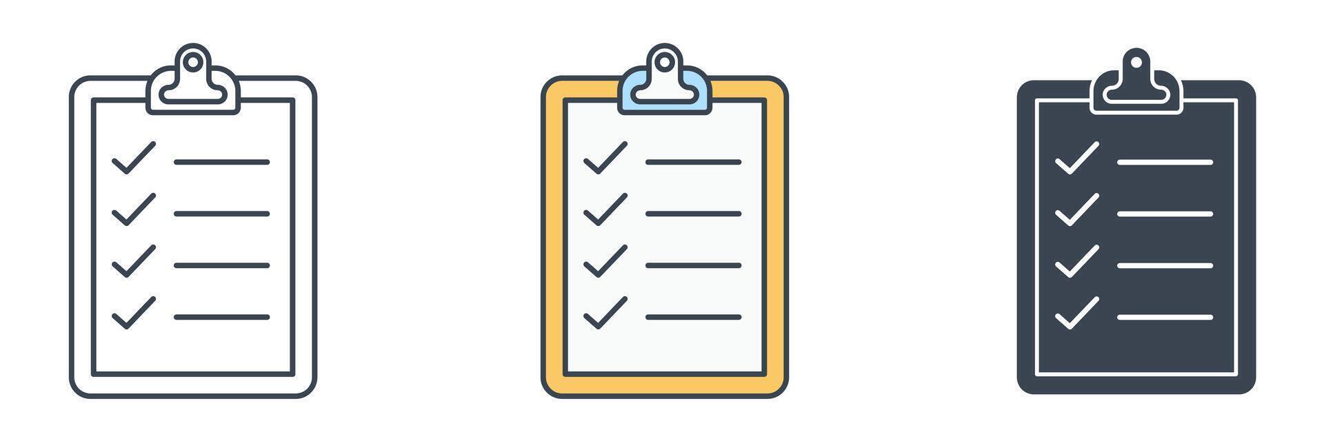 Clipboard icon symbol illustration isolated on white background vector