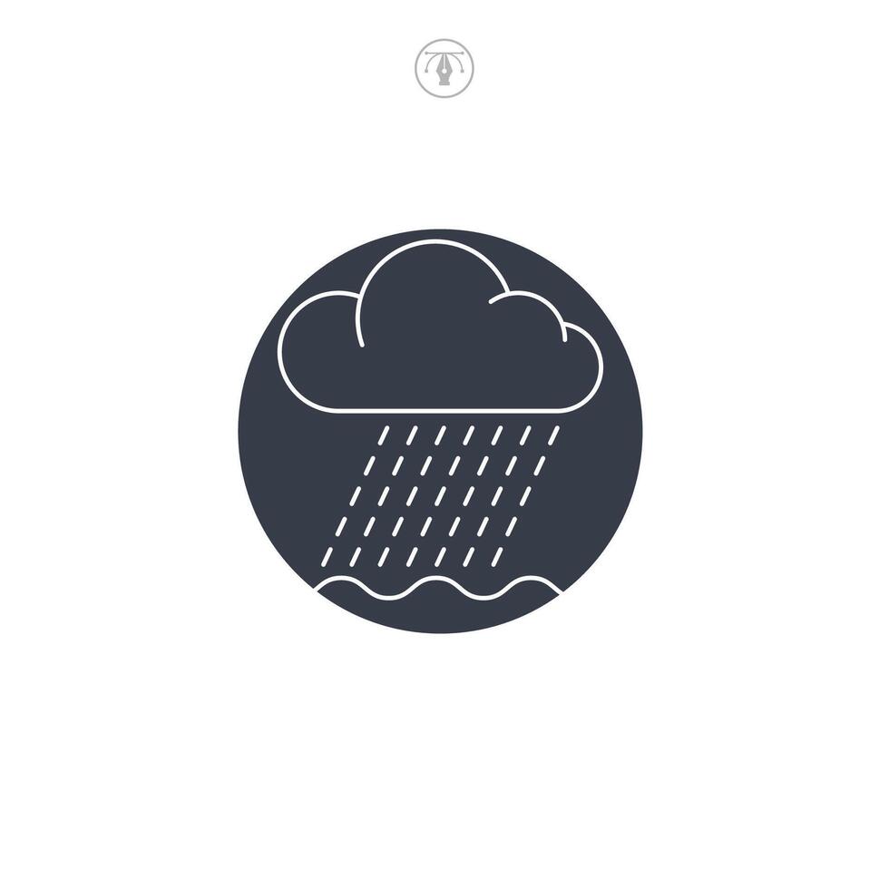 Rain icon symbol illustration isolated on white background vector