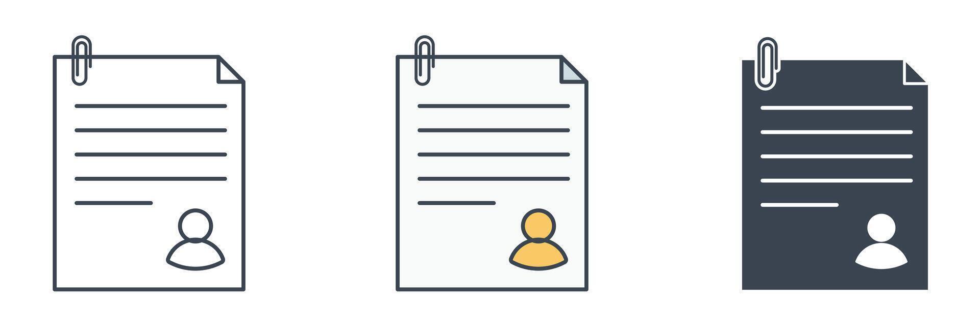 Document icon symbol illustration isolated on white background vector