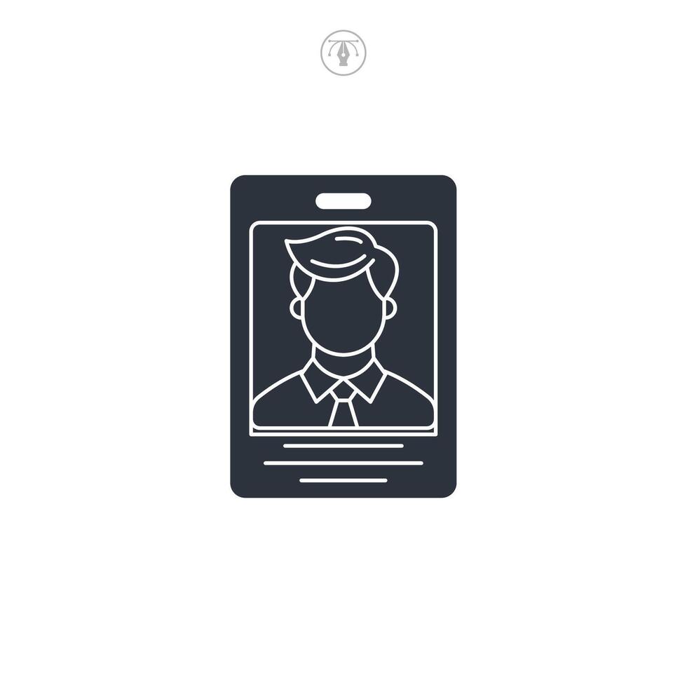 ID Badge icon symbol illustration isolated on white background vector