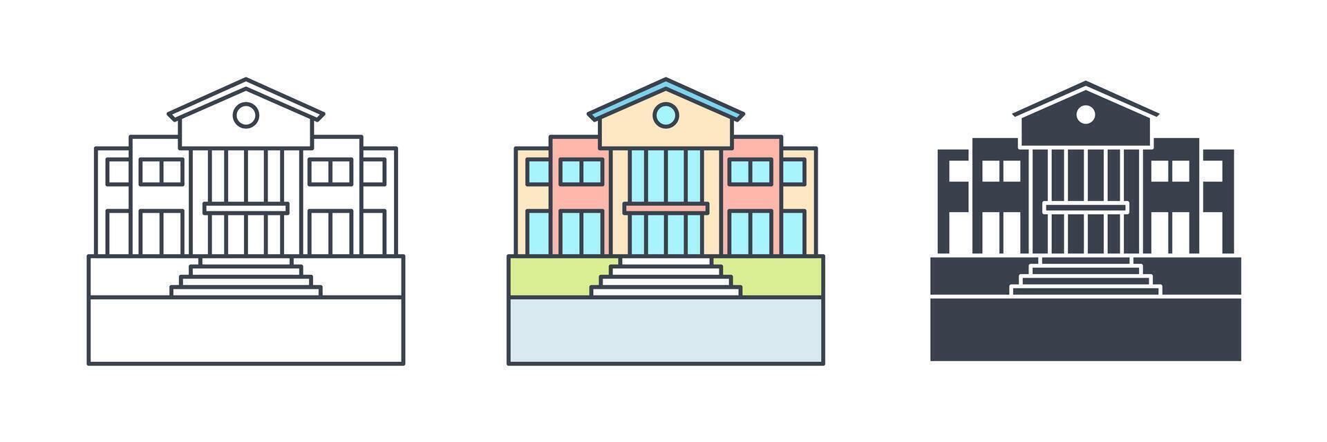 Mall building icon symbol illustration isolated on white background vector