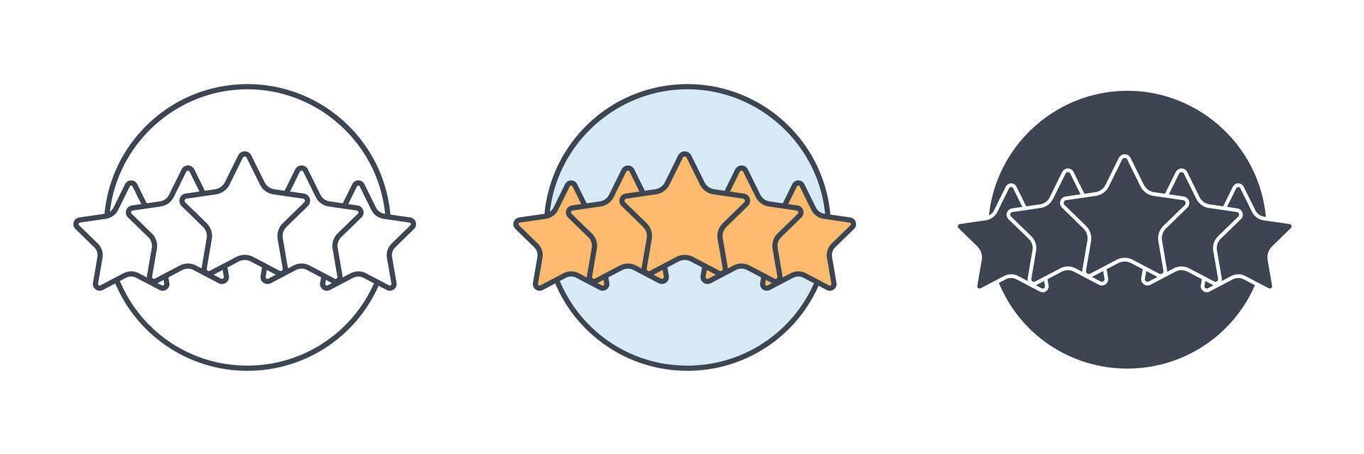 star ratings icon symbol illustration isolated on white background vector