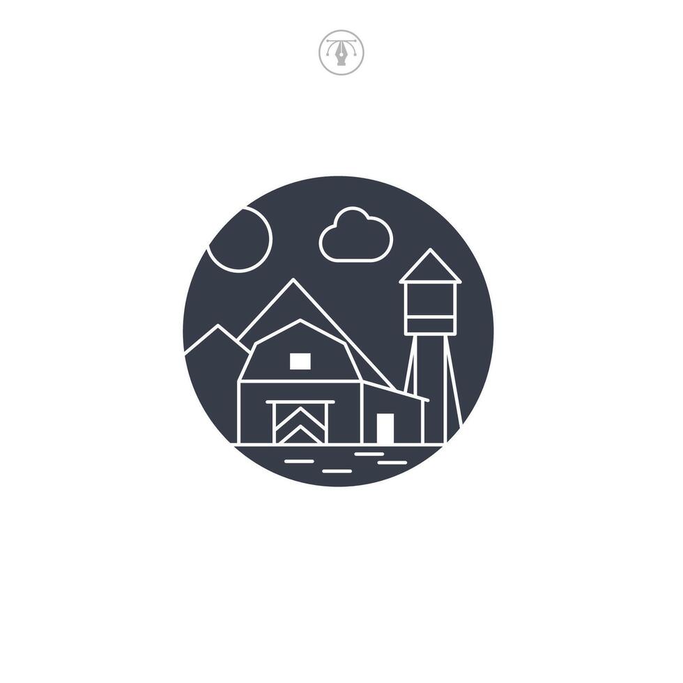 Prairie icon symbol illustration isolated on white background vector