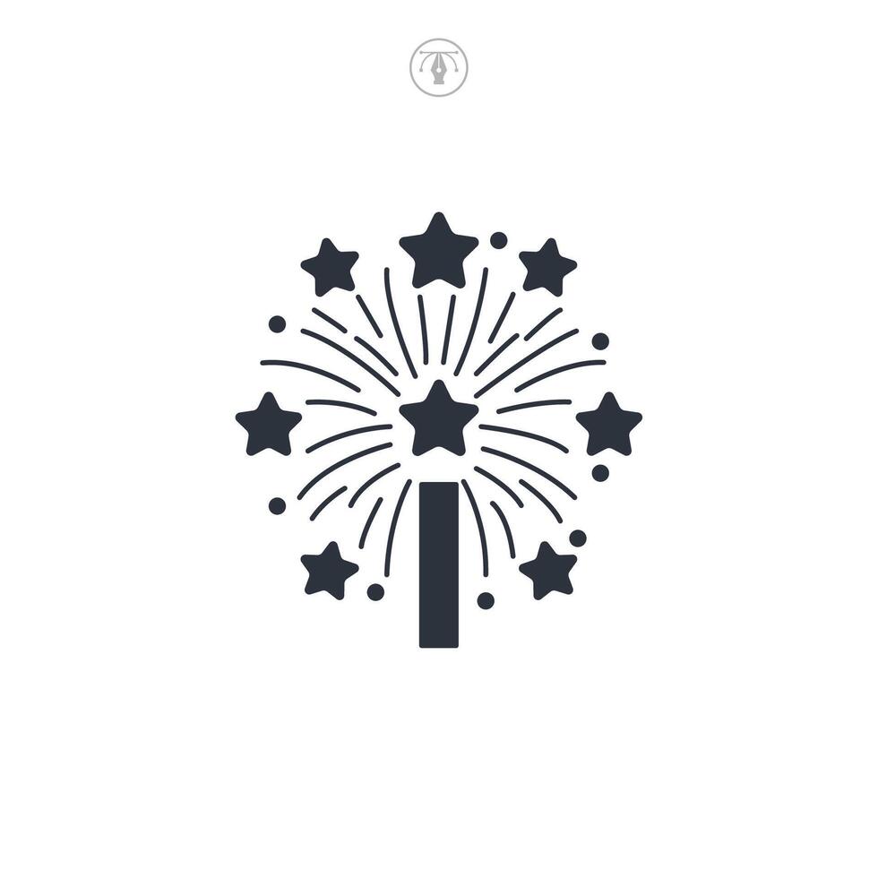 Fireworks icon symbol illustration isolated on white background vector