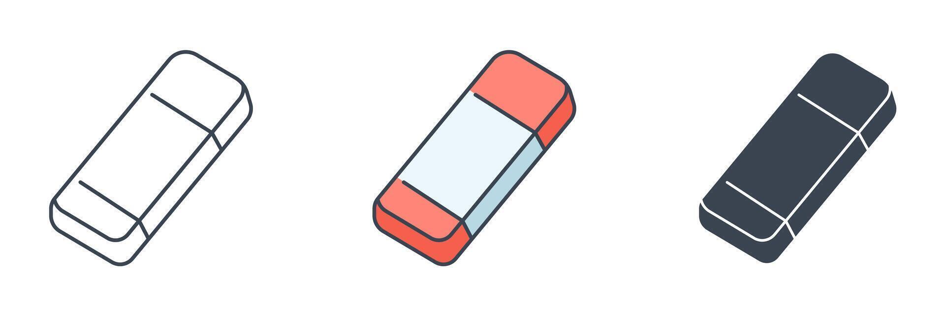 Eraser icon symbol illustration isolated on white background vector
