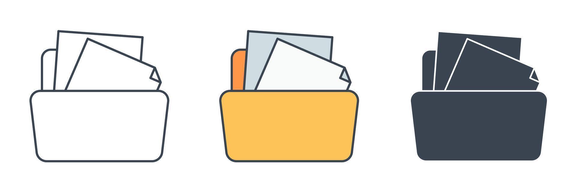 Folder icon symbol illustration isolated on white background vector