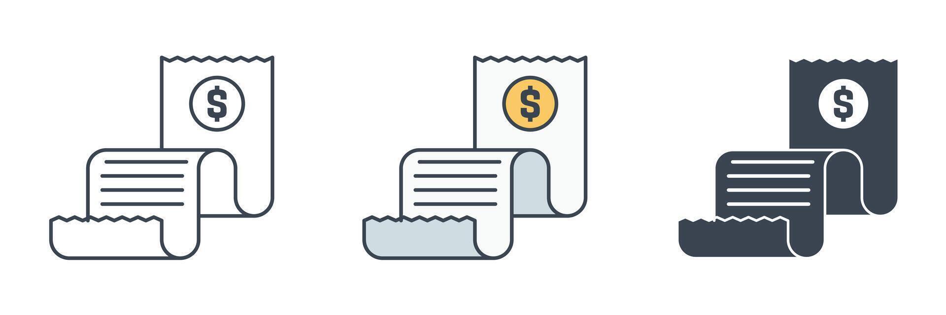 Invoice icon symbol illustration isolated on white background vector