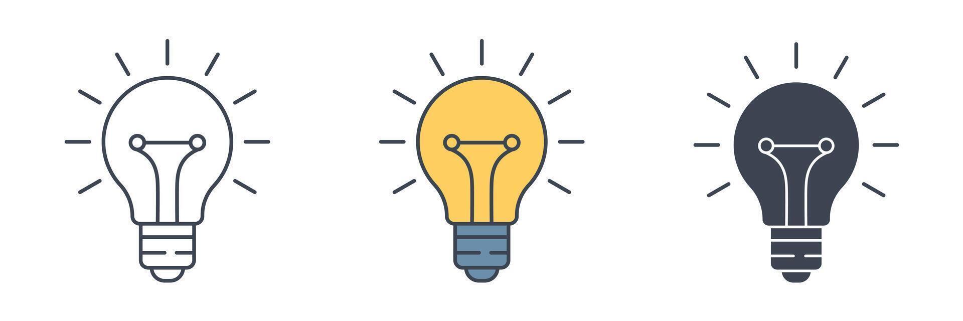 Light Bulb icon symbol illustration isolated on white background vector