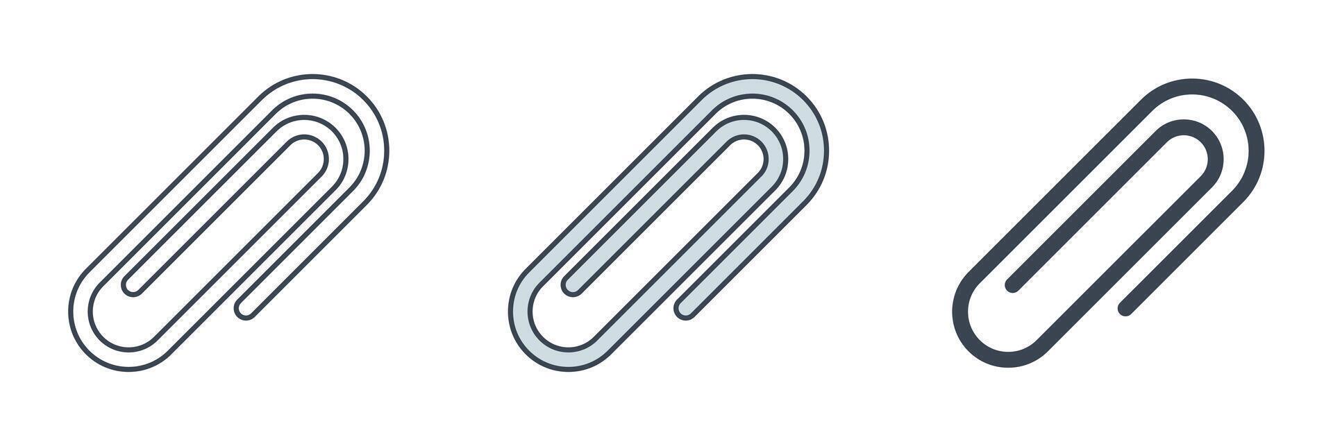 Paperclip icon symbol illustration isolated on white background vector